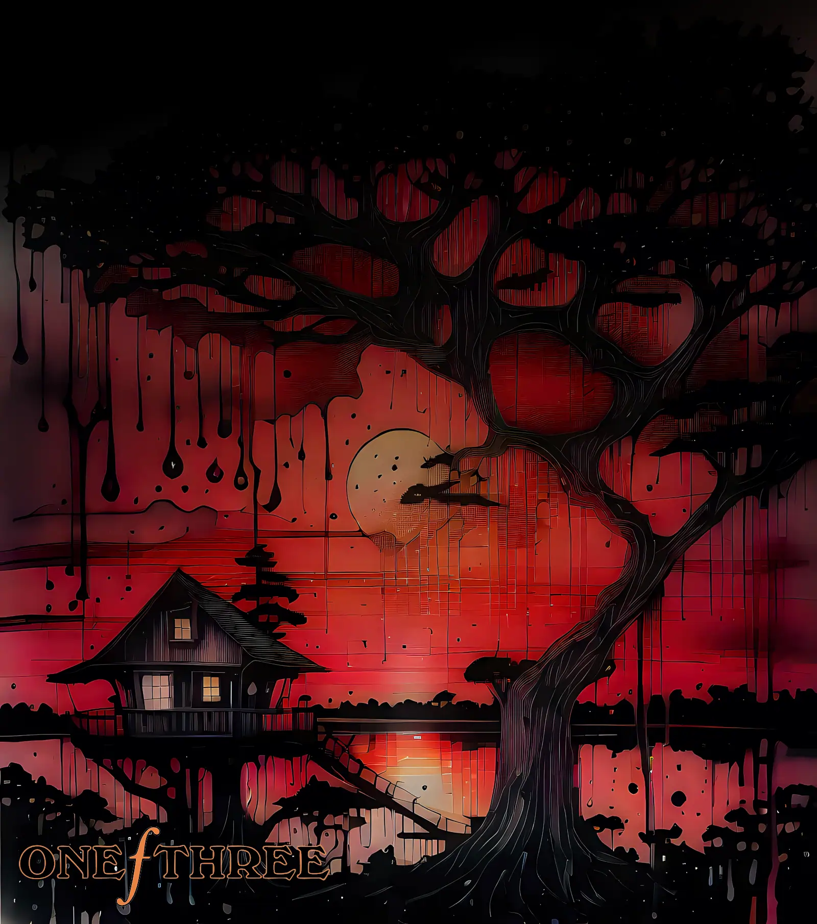 Red House at sunset