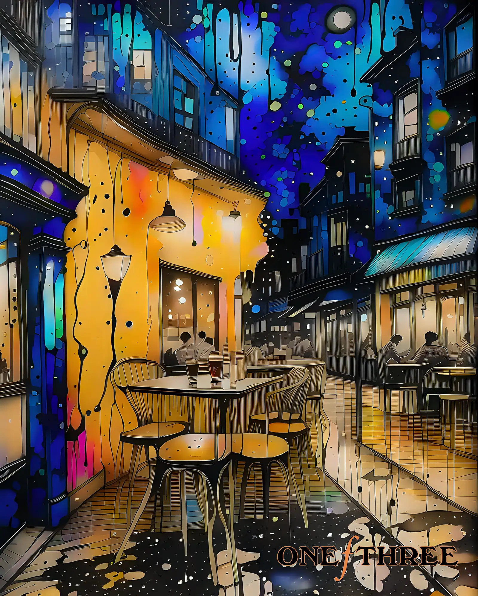 Fred's Cafe Terrace at Night
